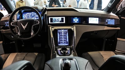 The interior of the Beast Patrol. W Motors