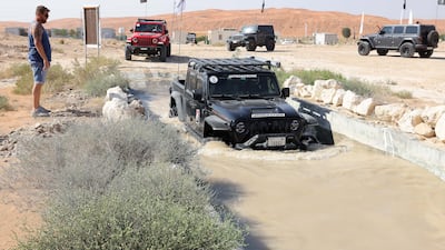 Off-roaders tested their mettle against the obstacle coarse at the X-Quarry Adventure Park, overcoming hurdles of rock, sand and water. All Photos: Pawan Singh / The National