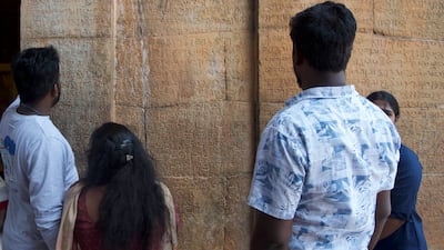 The temple complex has 64 inscriptions in Tamil, the world’s oldest language