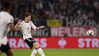 Germany midfielder Leon Goretzka shoots. AFP