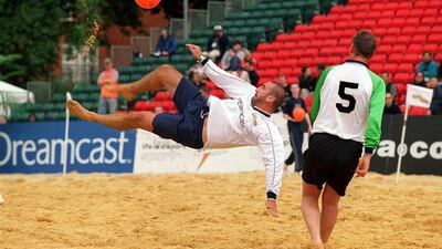 Eric Cantona has led France to a Beach Soccer World Cup win. Chris Lobina / AllSport