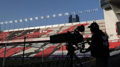 The President's Cup semi-final was played behind closed doors at Mohamed bin Zayed Stadium in Abu Dhabi. Chris Whiteoak / The National