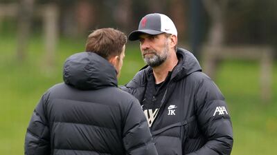 Liverpool manager Jurgen Klopp oversees training. Reuters