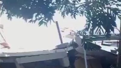 A handout photo made available by Jean David Geneste shows rubble after the earthquake. It struck at 8.29am local time, or 12.29 GMT, north-east of Saint-Louis du Sud, and had a depth of 10 kilometres, according to the US Geological Survey.