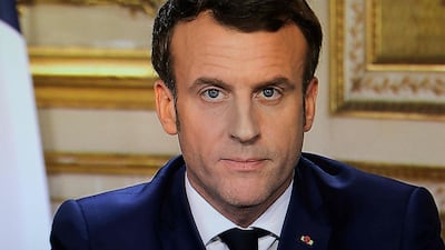 France's President Emmanuel Macron gave an update on his government's plans to help deal with the Covid-19 outbreak. AFP