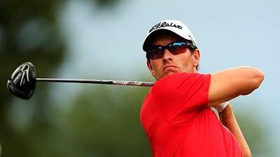 Adam Scott of Australia plays a shot from the 16th tee during the third round of The Barclays at The Ridgewood Country Club on August 23, 2014 in Paramus, New Jersey. Darren Carroll/Getty Images