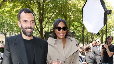 Naomi Campbell after the show. Getty Images