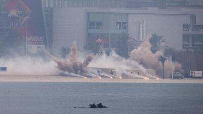 Jet fighters soared across the skies and tanks rolled along the beaches to the delight of the thousands who turned out for the largest military spectacle yet seen in the UAE. Philip Cheung for Crown Prince Court - Abu Dhabi