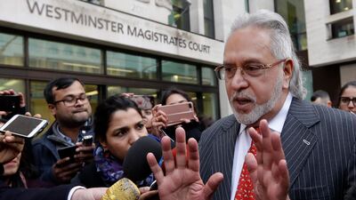 Vijay Mallya headed to London after an Indian court declared the tycoon was a fugitive economic offender. AP