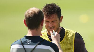 Frank Lampard of England cools down during a training session at the Urca military base (Forte de Urca) training ground on June 9, 2014 in Rio de Janeiro, Brazil. Richard Heathcote/Getty Images