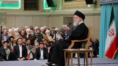 Iran's supreme leader Ayatollah Ali Khamenei speaks during a meeting in Tehran, Iran, on January 17. Reuters