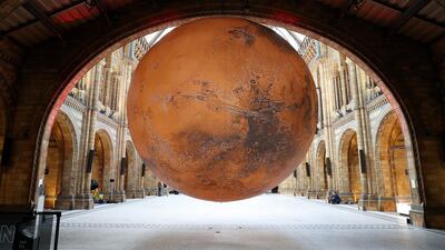 1 centimetre of the sculpture represents 10 kilometres of Mars. Getty Images