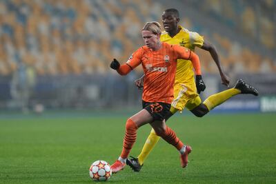 Mykhaylo Mudryk was sold by Shakhtar to Chelsea for $70 million in January. AP