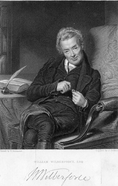 William Wilberforce (1759 - 1833) was a leader of the British movement to abolish the slave trade. Getty Images