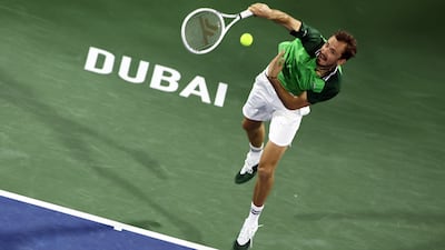 Daniil Medvedev serves. Reuters
