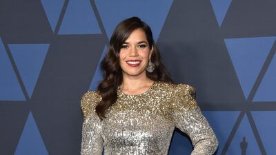 America Ferrera in Sachin & Babi at the 11th Annual Governors Awards gala hosted by the Academy of Motion Picture Arts and Sciences at the Dolby Theater in Hollywood on October 27, 2019. AFP
