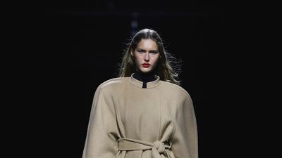 An oversized top coat at Khaite. Photo: Khaite