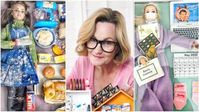 Tonya Ruiz has personalised her Barbies to reflect life amid the coronavirus pandemic. Instagram / grandmagetsreal