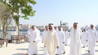Sheikh Mohammed walked the streets to see the progress of the remarkable transformation of the Shindagha Heritage District.