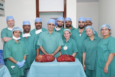 Dubai Hospital’s head of Urology Department, Dr Faibruz Bagheri, broke a Guinness World Record during a surgery when he removed the world’s largest kidney. Photo courtesy Dubai Hospital
