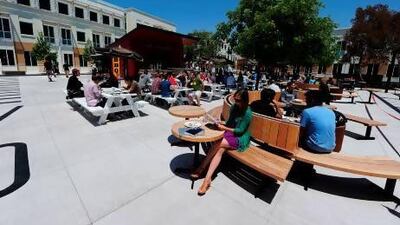 Facebook's main campus in Menlo Park, California is more akin to a playground rather than an office. Robyn Beck / AFP