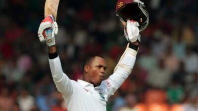 Marlon Samuels improved his career-best score by more than double.