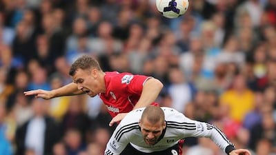 While Cardiff City's Steven Caulker scored, Ben Turner was the dominant centre-back in the win at Fulham. Ian Walton / Getty Images