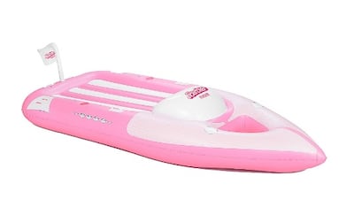 X Barbie inflatable yacht, Dh441.39, Funboy at www.revolve.com. Photo: Funboy / Mattel 2023