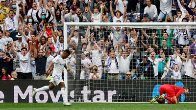 Rodrygo scores the first goal. Reuters