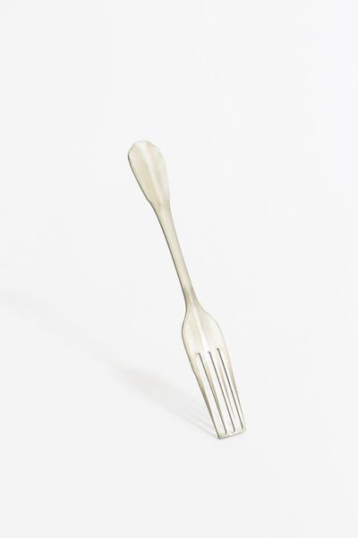 Catch the exhibition In the Making at Warehouse421. (Pictured: A detail of a fork captured mid-manufacturing). György Kőrössy