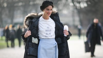 A T-shirt by Dior’s Maria Grazia Chiuri, the only female creative director in the brand's 70-year history. Getty