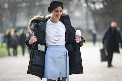 A T-shirt by Dior’s Maria Grazia Chiuri, the only female creative director in the brand's 70-year history. Getty