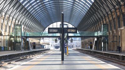 Empty platforms at King's Cross. PA