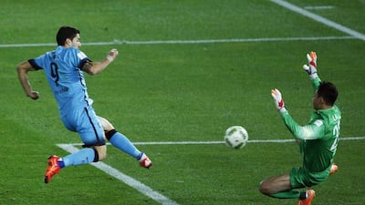 Luis Suarez scored a hat-trick in a 3-0 win over Guangzhou Evergrande to secure Barcelona's safe passage through to the final of the Club World Cup in Yokohama, Japan, on Thursday, December 17, 2015. Yuya Shino / Reuters