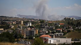 Smoke billows from the site of an Israeli strike on southern Lebanon. Reuters