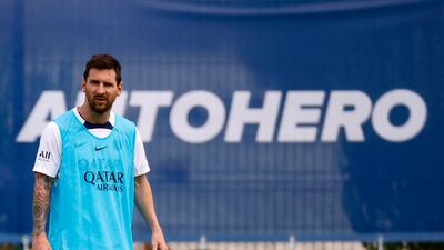 Soccer Football - Paris St Germain Training - Ooredoo Training Centre, Saint-Germain-en-Laye, France - August 4, 2022 Paris St Germain's Lionel Messi during training REUTERS / Sarah Meyssonnier
