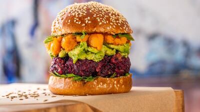 Beetnik burger. Photo: The Beet Box