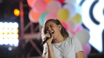 Singer Miley Cyrus has been proudly vegan for over three years, and now sports a tattoo to prove it. Photo by Startraks Photo/REX