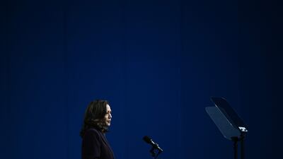 US Vice President Kamala Harris delivers the keynote speech at the American Federation of Teachers' 88th National Convention in Houston, Texas. AFP