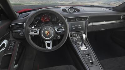 The Porsche 911 GTS interior. Courtesy Porsche