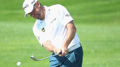Lee Westwood of England is pictured wearing shorts during practice before the start of the Abu Dhabi HSBC Golf Championship at the Abu Dhabi Golf Cub on January 19, 2016 in Abu Dhabi, United Arab Emirates. Andrew Redington/Getty Images