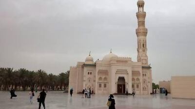 Exterior of the mosque of the American University of Sharjah. The imam at AUS was attacked on campus by a Palestinian man who is believed to have been a former student. Jaime Puebla / The National