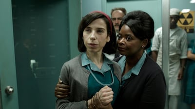Sally Hawkins, left, and Octavia Spencer in a scene from The Shape of Water." Fox Searchlight Pictures via AP