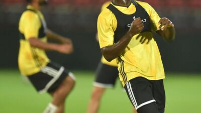 UAE national team train ahead of their World Cup 2022 Qualifier against Thailand. Courtesy UAEFA