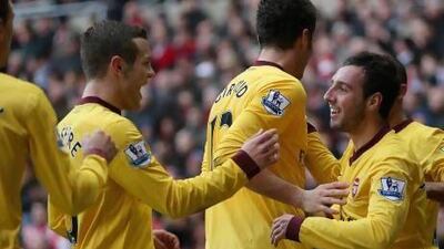 Arsenal showed bulldog spirit to hang on to claim all three points against Sunderland despite being reduced to 10 men. Getty Images