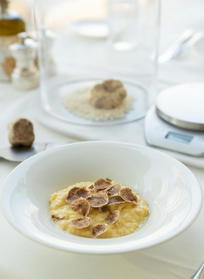 Risotto de truffe blanche at Le Serre