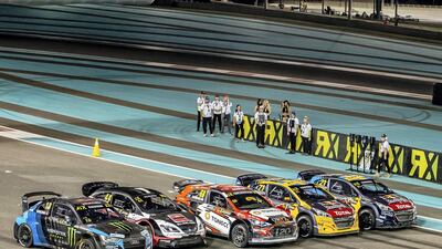 Cars line up for the final FIA race.