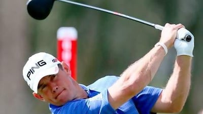 Lee Westwood needed an eagle on the 18th hole to challenge the leaders yesterday but he fell short in his first tournament of the 2013 season. Marwan Naamani / AFP