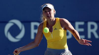 Caroline Wozniacki in action against Belinda Bencic. Vaughn Ridley / Getty Images / AFP
