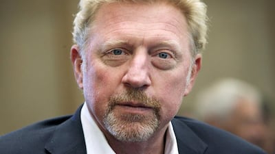 Three-time Wimbledon champion Boris Becker addresses a news conference at the German Tennis Federation in Frankfurt on August 23, 2017. Daniel Roland / AFP
